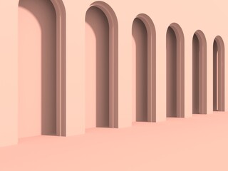 Abstract Pink Architecture Design Concept
