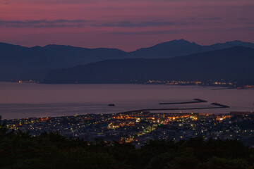 岩内町　円山展望台からの景色