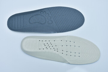 blue Triple-Layer Comfort Insole Men Women beige color