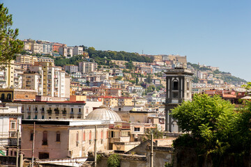 View of the city of Naples from the Vergiliano park.