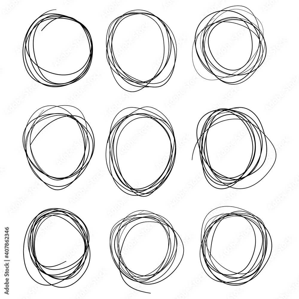 Poster Circle round shapes. Vector shapes.