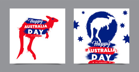 Obraz na płótnie Canvas Vector illustration of a beautiful background for Happy Australia day.