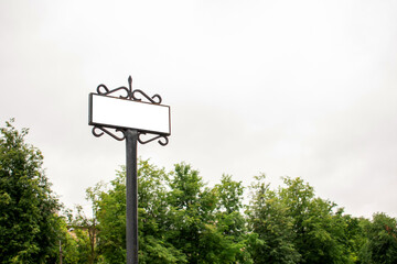 Road sign on the street, background, copy space
