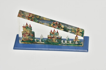 Fototapeta na wymiar old Customized Acrylic Castle Display Box 