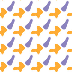 Fototapeta na wymiar Seamless background. Abstract orange and purple spots on a white background. Vector.