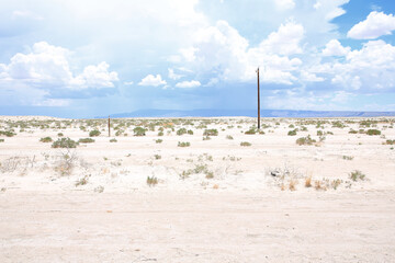 Dry Salt Lakes near El Paso in Texas, USA