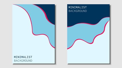 Minimalist design. Set of cover designs for books, magazines, brochures, pamphlets and more. A4 size design. Eps10 vector