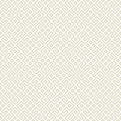 Seamless geometric ornament in brown color on white background.