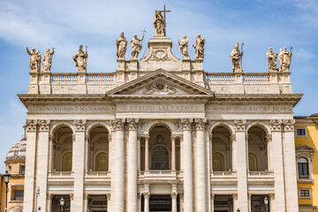 Fototapeta na wymiar Archbasilica of Saint John Lateran (Basilica di San Giovanni in Laterano) in Rome, Italy