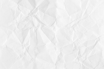 Crumpled white paper texture background