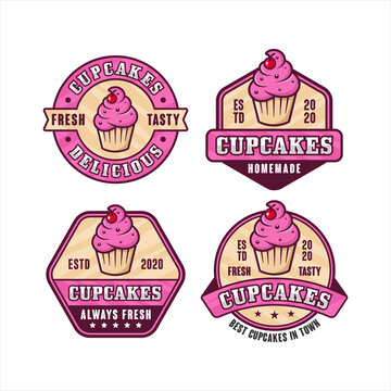 Cupcakes design premium logo collection-2