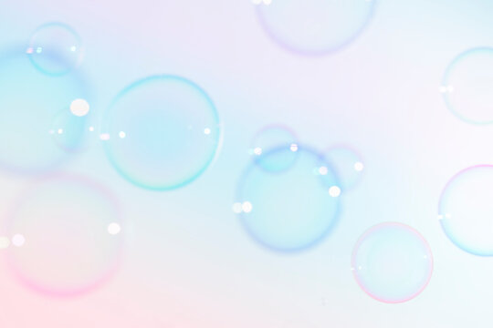 Beautiful shiny colorful soap bubbles background.