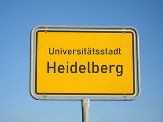 Ortsschild Universitätsstadt Heidelberg