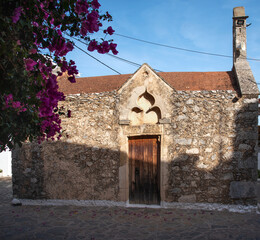 Fototapeta na wymiar Old Church of the Holy Spirit in Kritsa town, Crete,