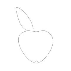 Apple icon on white background, vector illustration