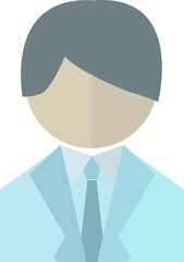 シンプルな白衣の男性のアイコン