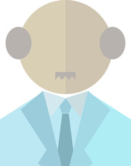 シンプルな老人の博士のアイコン