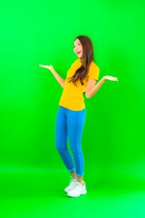 Portrait beautiful young asian woman smile with action