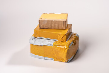 Pile of carton mail boxes