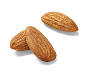 almond nut food healthy organic natural ingredient snack isolated seed brown fruit closeup, nutrition group