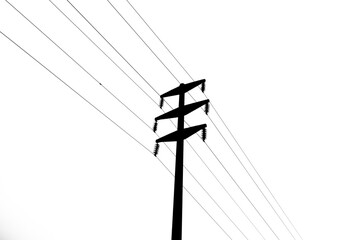 high voltage pole silhouette