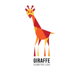 Giraffe. Geometric illustration in polygonal style