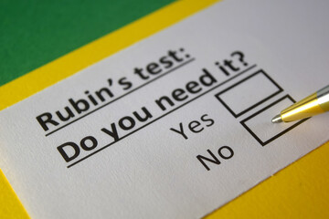 One person is answering question about rubin's test.