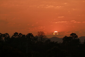 Beautiful light of sunset in the evening