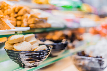 Food ingredients and dishes sold in a singapore restaurant