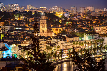 Split at night, Croatia