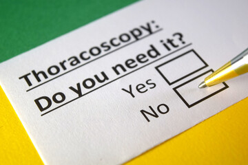 One person is answering question about thoracoscopy.