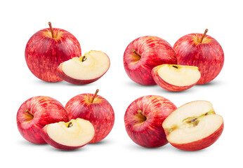 red apple on white background