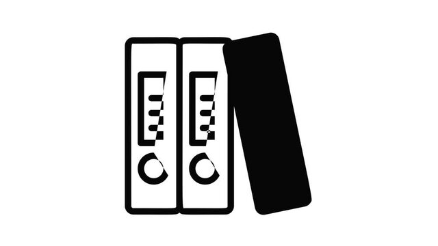 Office folder icon animation best object on white background