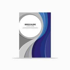 Brochure design template blue color concept for business company