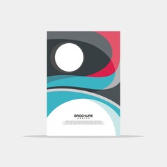 Brochure design template modern color concept for business company