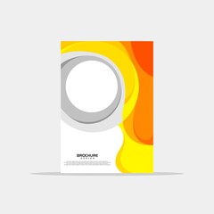 Brochure design template yellow color concept for business company