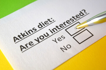 One person is answering question about atkins diet.