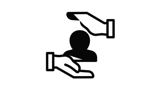 Client care icon animation best object on white background