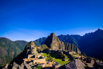 Machu Picchu in the Andes mountain