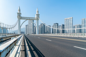Fototapeta premium Zhuhai City Scenery and Coastline Baishi Bridge Landscape