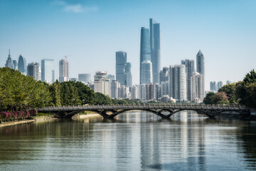 Fototapeta na wymiar Guangzhou City Scenery and Modern Architecture Landscape