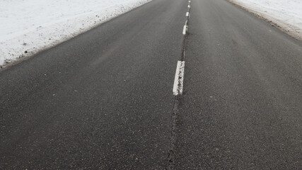 A wide view of the asphalt road
