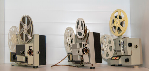 8- mm movie projectors from the late 20th century