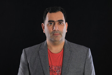 Obraz premium studio portrait of a man on a black background