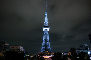 Obraz premium 愛知県名古屋市 名古屋テレビ塔 夜景