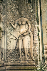 Angkor Wat is the largest temple in the world (Cambodia, 2019). It is raining