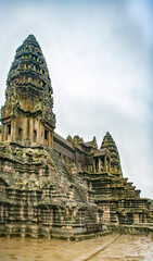 Angkor Wat is the largest temple in the world (Cambodia, 2019). It is raining