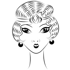 Linear Portrait Girl