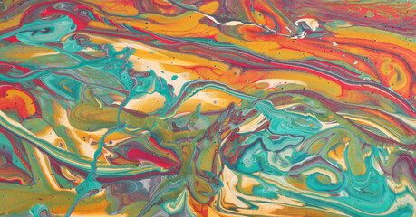 art photography of abstract marbleized effect background with creative colors. Beautiful paint.