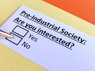 Questionnaire about industry
